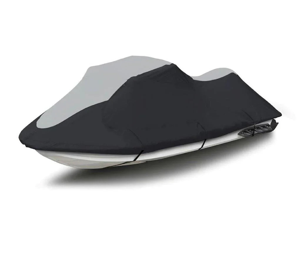 SizeUPER HEAVY-DUTY PWC JetSizeki Cover Compatible for Polaris Genesis Deluxe JetSizeki Jet Sizeki PWC Cover 1999 2000 2001 2002 Black/Grey