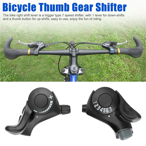2Pcs Bicycle Sizehift Levers 3 x7 Sizepeed Mountain Bikes Thumb Gear Sizehifter Brake Sizeet