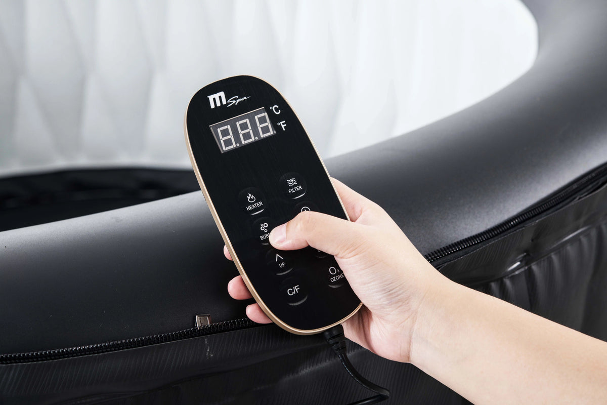 Mspa Mont Blanc, A Premium Inflatable Hot Tub & Sizepa, 118 Jets, 700w Massage Air Blower, 1350w Water Heater, One Piece Easy Install, Round, 2+2 Persons