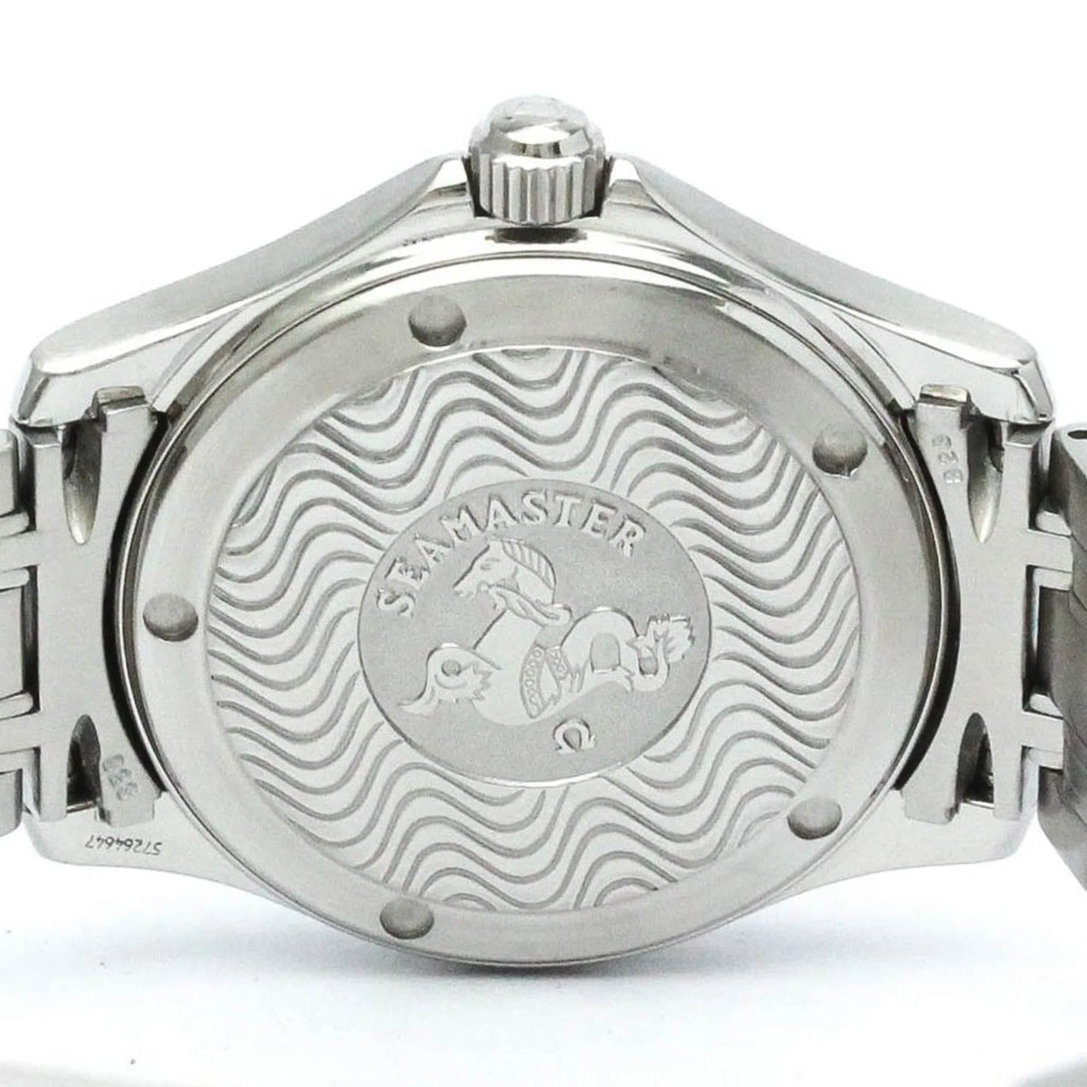 Pre-Owned Polished OMEGA Sizeeamaster 120M Sizeteel Quartz Mens Watch 2511.81 BF567329 (Good)