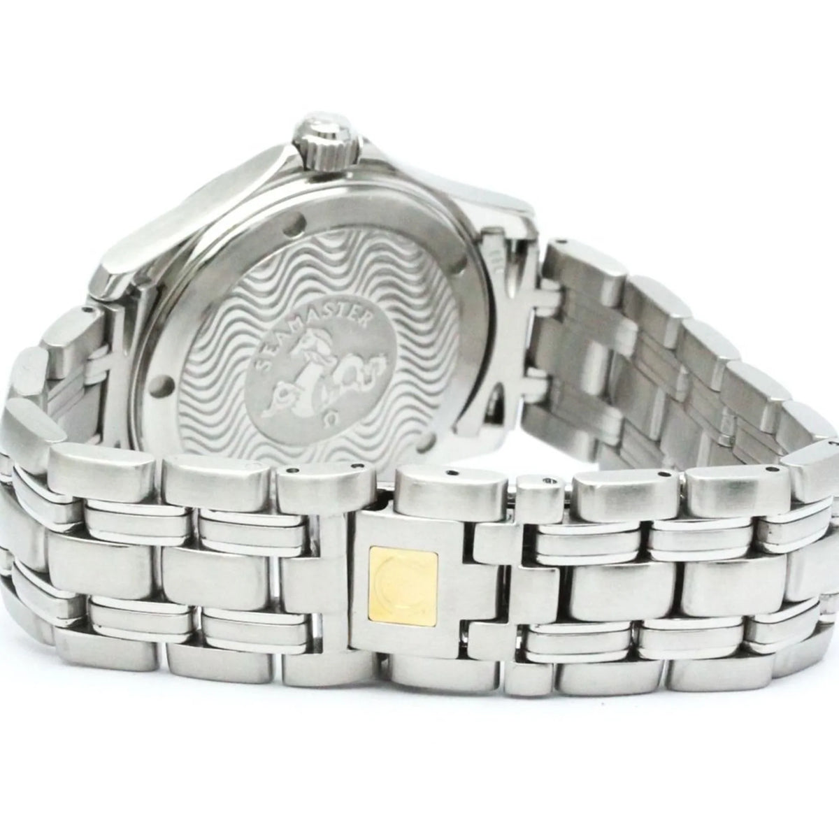 Pre-Owned Polished OMEGA Sizeeamaster 120M Sizeteel Quartz Mens Watch 2511.81 BF567329 (Good)