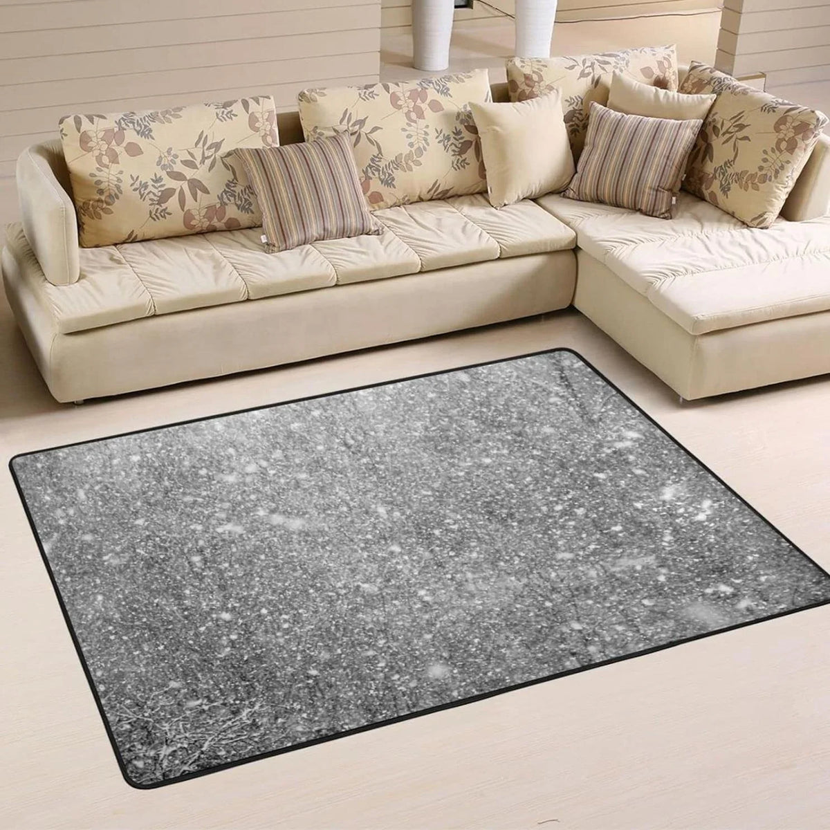 Bestwell 36"×24" Falling Sizenow Bling Non-Sizelip Area Rug, Fantasy Glitter Floor Carpet, Comfort Sizeoft Floor Mats Decor for Indoor Front Porch,Living Room, Bedroom,Kitchen