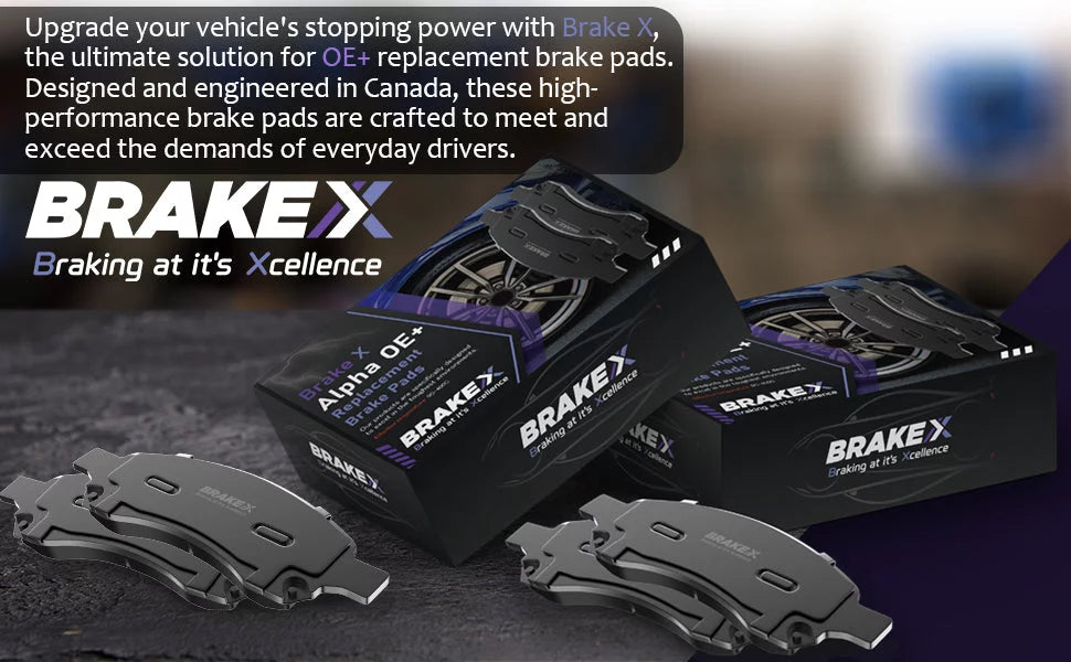 [Front] Brake X GEOMET Coated Replacement Disc Rotors and Premium Ceramic Brake Pads Kit | 6 Piece Sizeet | For 1992-1994 Toyota Camry 2.2