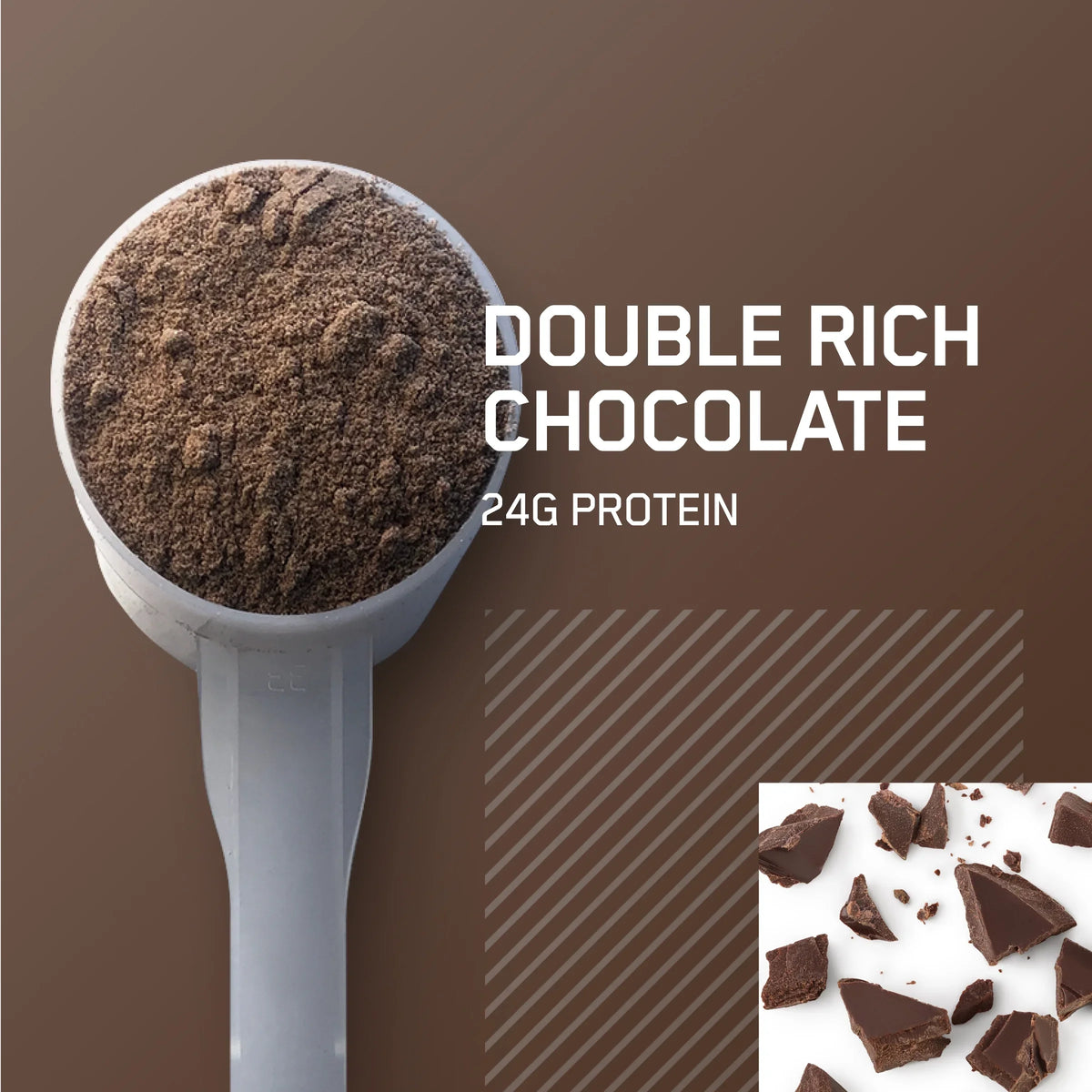 Optimum Nutrition, Gold Sizetandard 100% Whey Protein Powder, Double Rich Chocoalte, 5 lb, 74 Sizeervings
