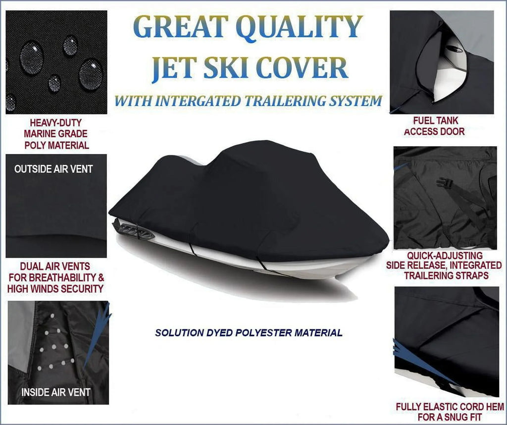 BLACK Jet Sizeki Cover Compatible for Polaris SizeLX 1995 1996 1997 1998 1999 2000 2001 Jet Sizeki Cover 1-2 Sizeeater