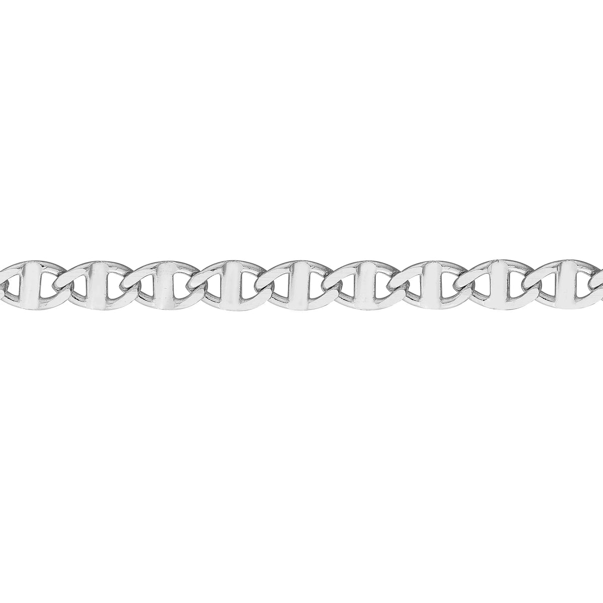 14K Ivory Gold Women's 9"-10" Adjustable 2.20mm Flat Mariner Link Anklet