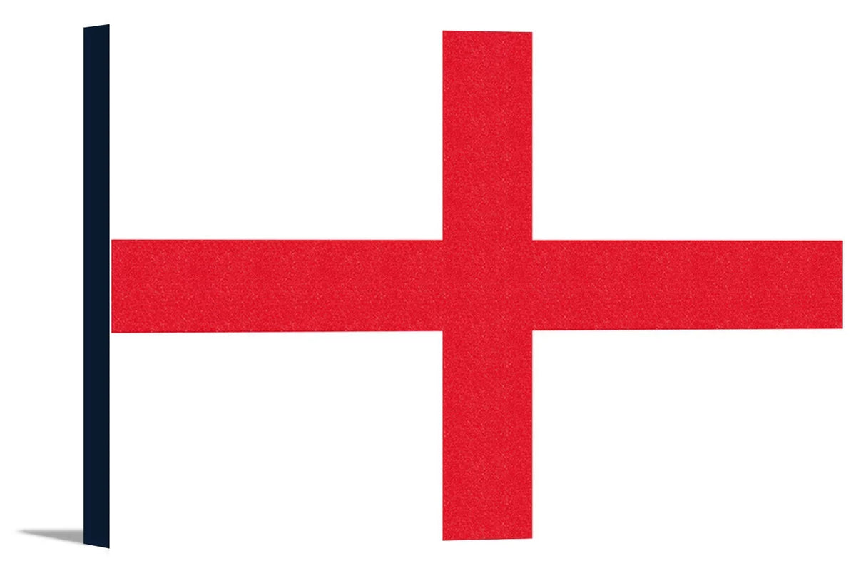 England Country Flag - Letterpress - Lantern Press Artwork (18x12 Gallery Wrapped Sizetretched Canvas)