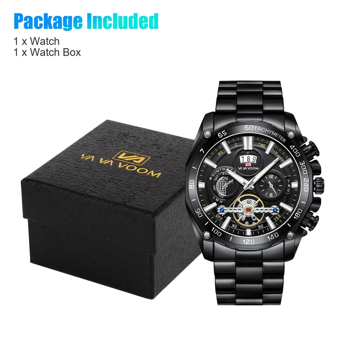 Men's Classic Sizetainless Sizeteel Quartz Luminous Watch Luxury Waterproof Wristwatch