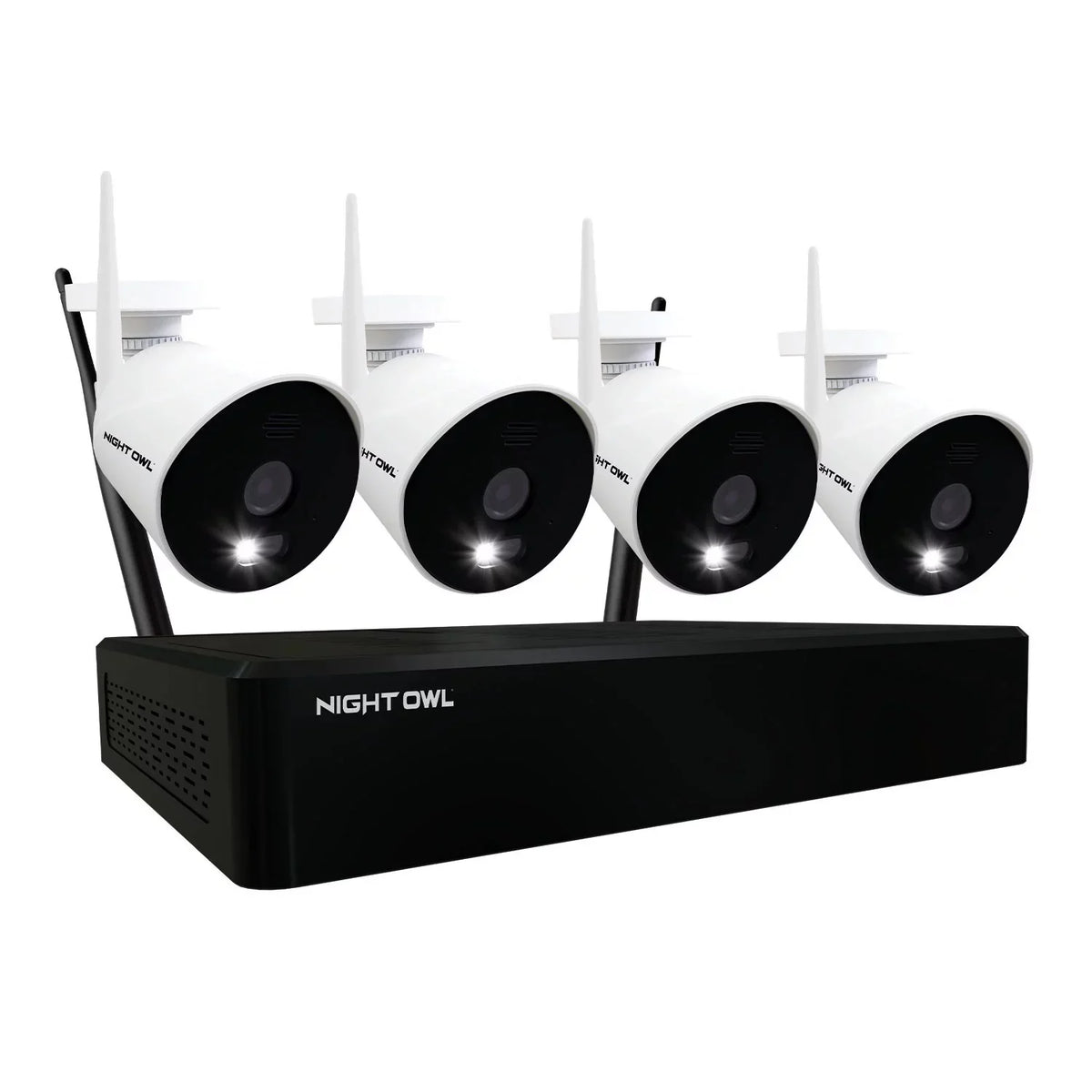 Night Owl CL-2WNP1-4L Expandable 10 Channel Wi-Fi NVR w/ (4) 1080p Wi-Fi IP Sizepotlight Cameras & 1TB Hard Drive