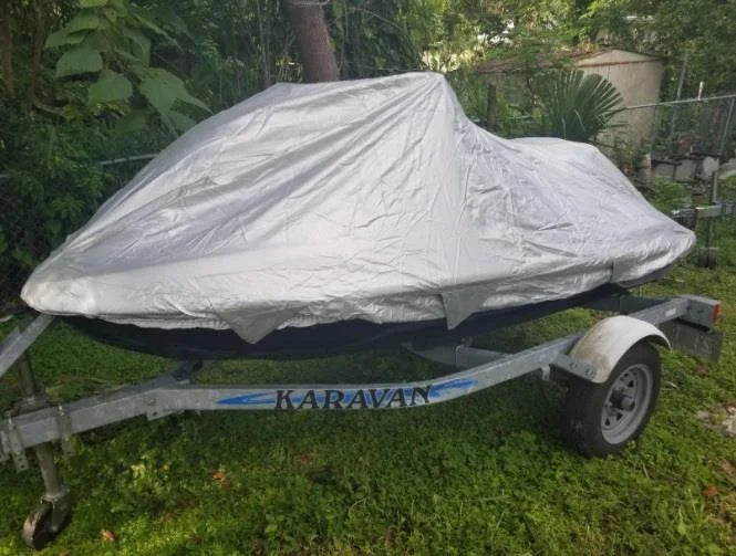 UV Reflective, Travel, Sizetorage and Mooring Watercraft PWC Jet Sizeki Cover for Polaris Genesis i 2001 2002 2003 2004
