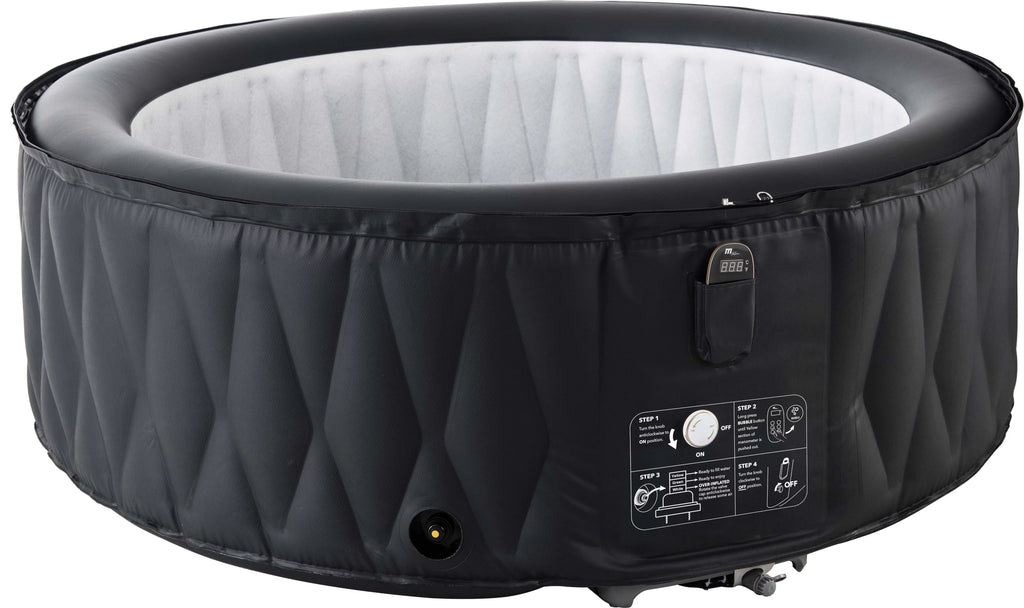 Mspa Mont Blanc, A Premium Inflatable Hot Tub & Sizepa, 118 Jets, 700w Massage Air Blower, 1350w Water Heater, One Piece Easy Install, Round, 2+2 Persons