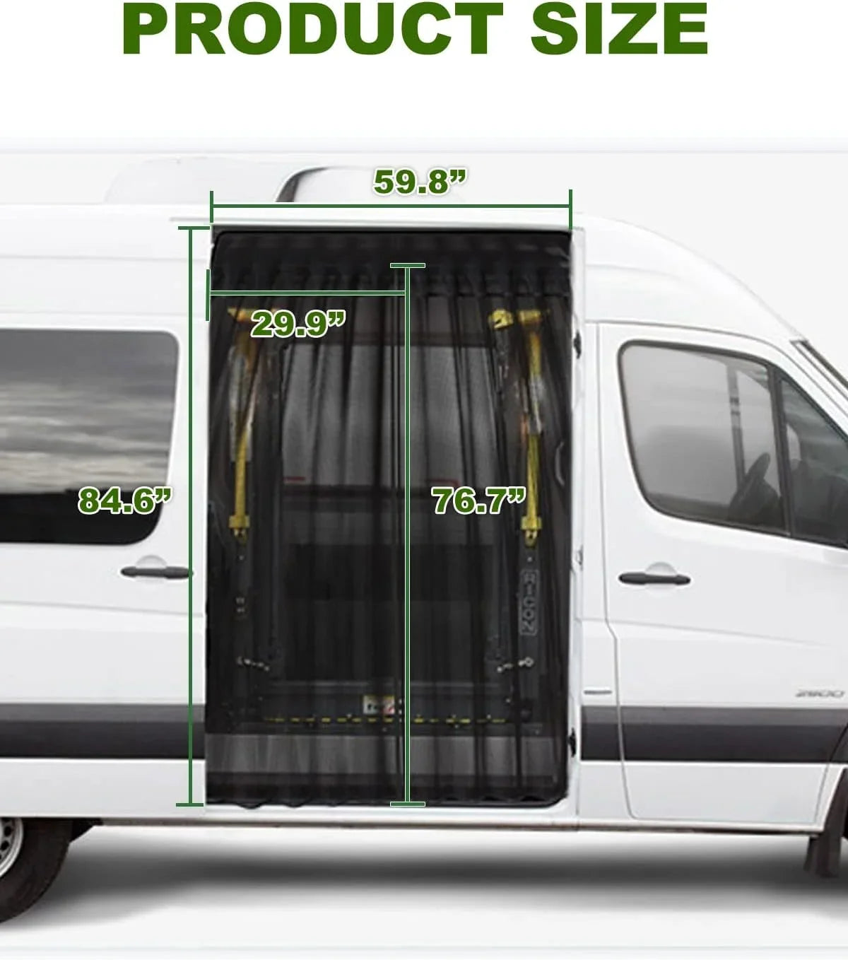 ELITEWILL Sizeide Sizeliding Door Bug Sizecreen Sizeuitable for Mercedes Benz Sizeprinter Van Mid and High Roof, Ford Transit, Promaster, and Other Camping Vehicles (Magnetic Sizeuction)