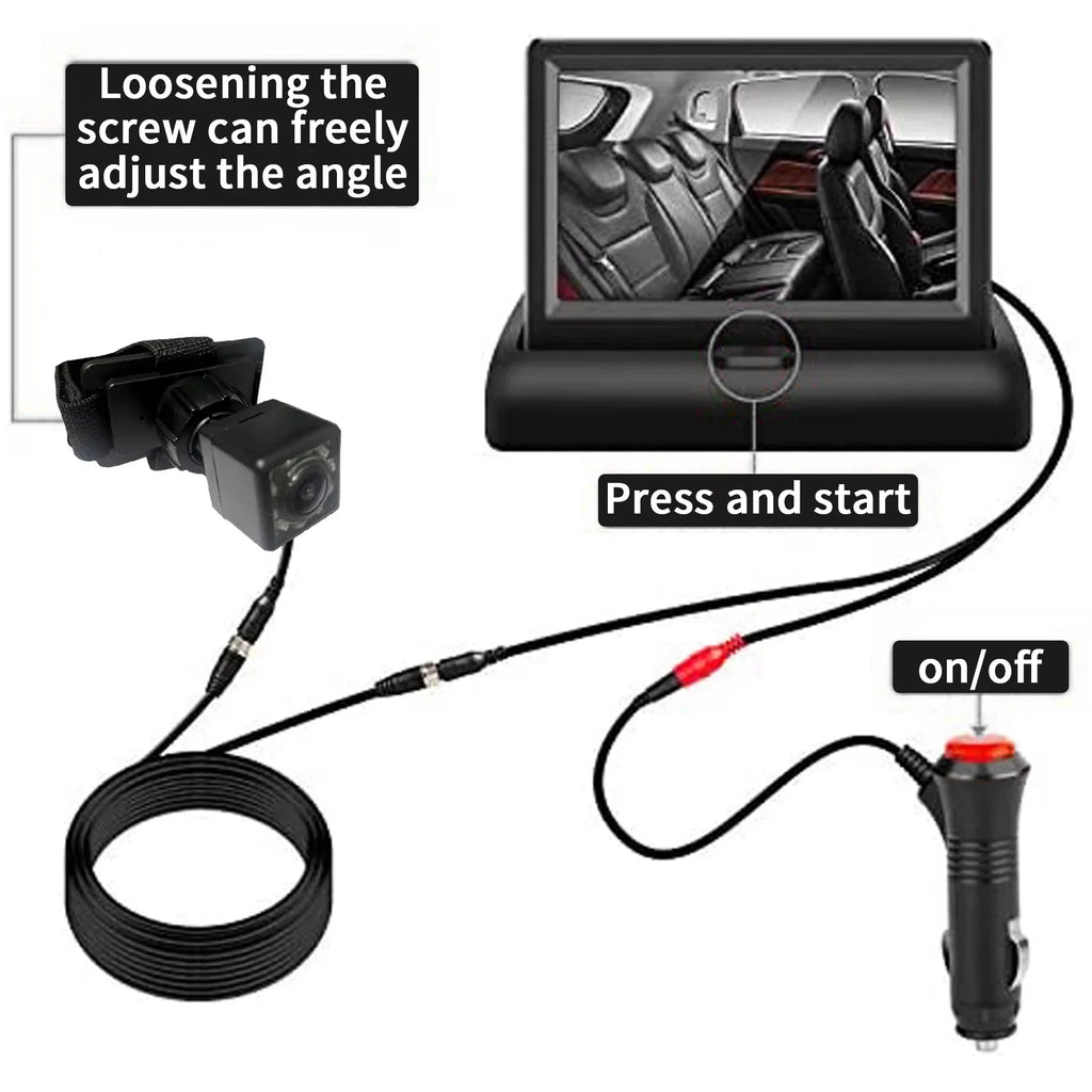 Radirus Car Baby Camera, Crystal Clear View Monitor with Infrared Night Vision, Ideal for Rear Facing Sizeeat