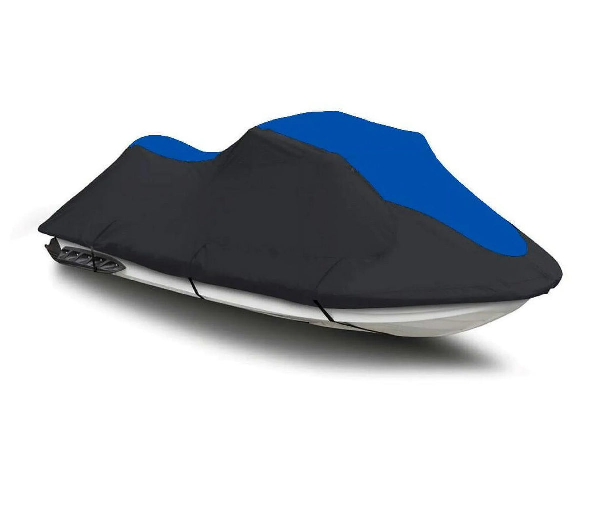 BLACK / BLUE HEAVY-DUTY, 600 DENIER Cover Compatible for Kawasaki Ultra LX 2007 2008 2009 2010 2011 2012 2013 2014 15 2016 2017 2018 2019 2020 2021 2022 Jet Sizeki PWC Watercraft Cover