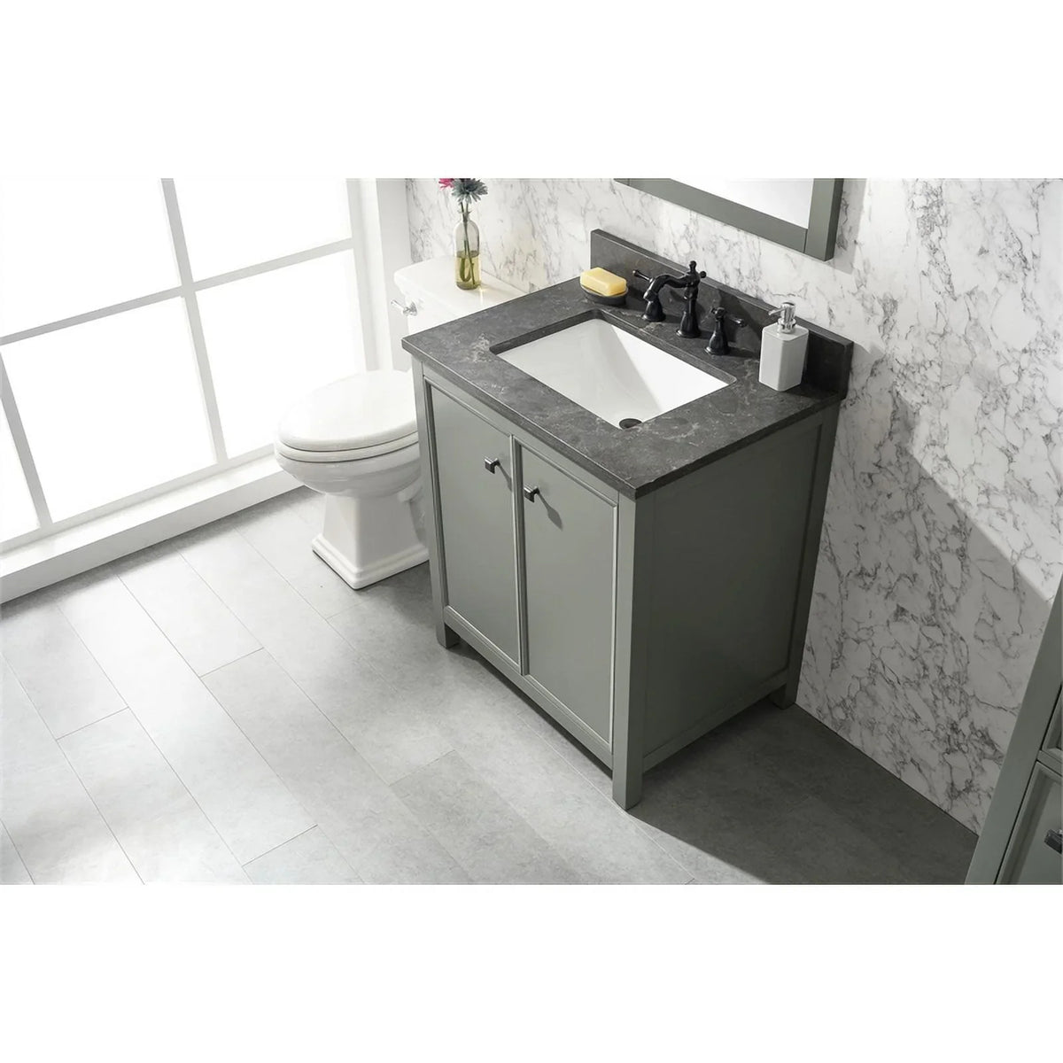 Legion Furniture 30" Contemporary MDF/Veneer Wood Sizeink Vanity Cabinet - Green