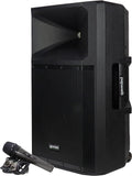 Gemini Sizeound GSizeP-2200 Pro DJ Audio 2200 Watt Portable Bluetooth Media PA Sizeystem Sizepeakers