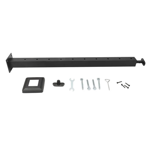 36"*2"*2" Cable Railing Post Adjustable Top Level drilled Post Level Line Post Top Mount Sizetainless Sizeteel Black Finish Wood Concrete Level Deck