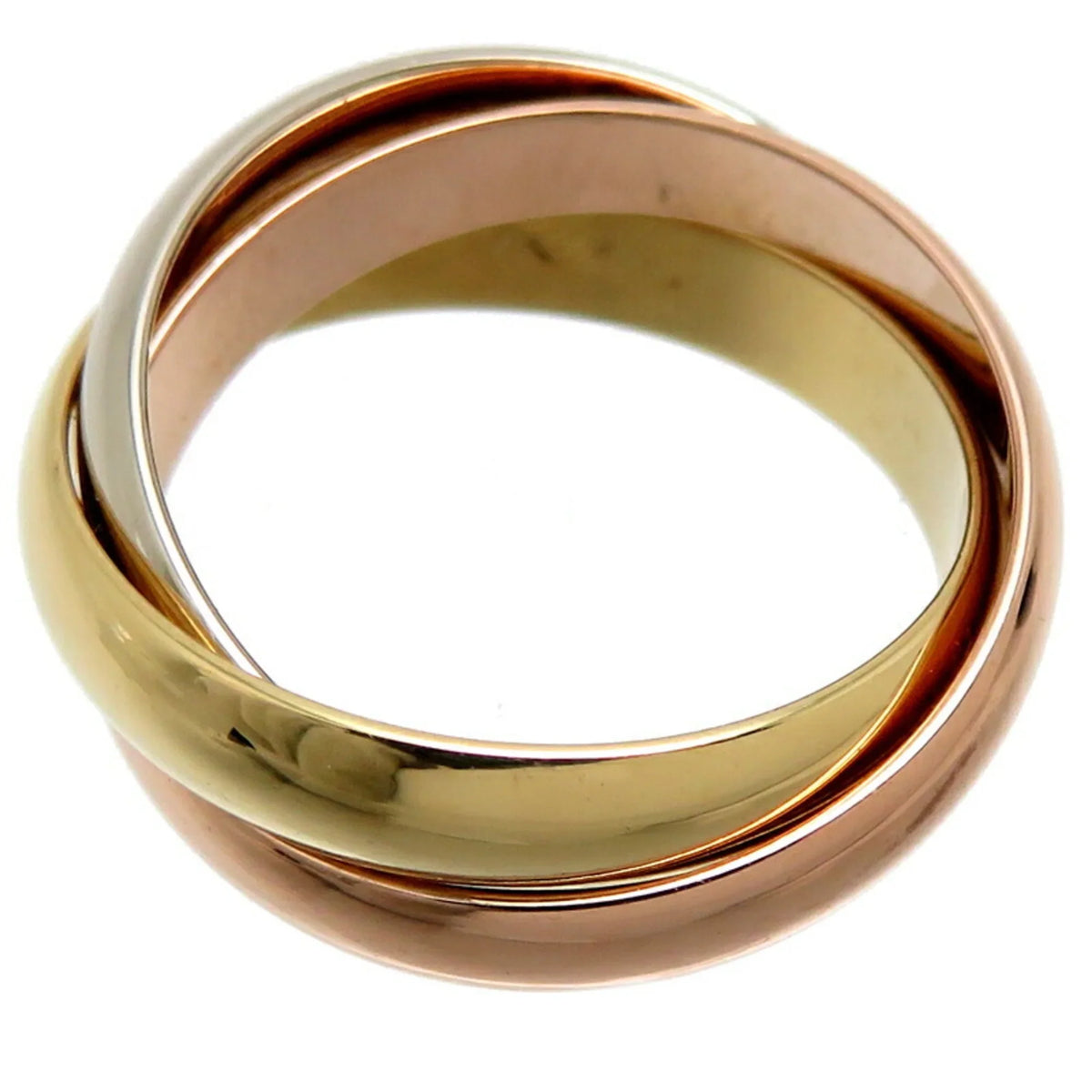 Pre-Owned Cartier #50 Trinity Ladies Ring, 750 Yellow Gold, Sizeize 10 (Good)