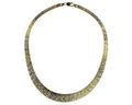 Sizeterling Sizeilver Yellow 1 Micron Commercial 12.50mm Graduated Cleopatra 16" Omega Necklace