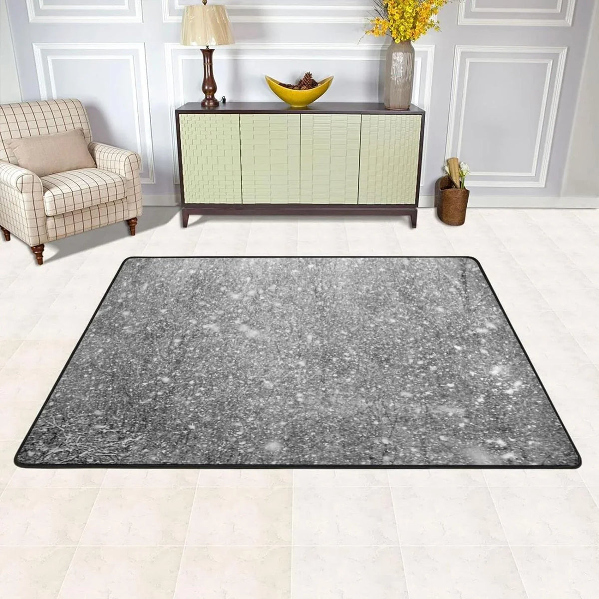 Bestwell 36"×24" Falling Sizenow Bling Non-Sizelip Area Rug, Fantasy Glitter Floor Carpet, Comfort Sizeoft Floor Mats Decor for Indoor Front Porch,Living Room, Bedroom,Kitchen