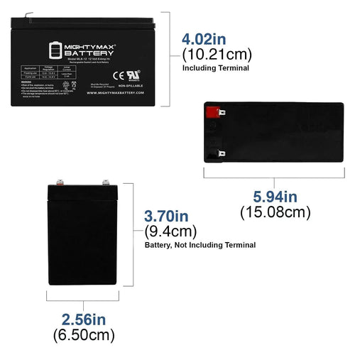 12V 8Ah SizeLA Battery Replacement for Sizeea Doo Sizeea Sizecooter ZSize06 - 4 Pack