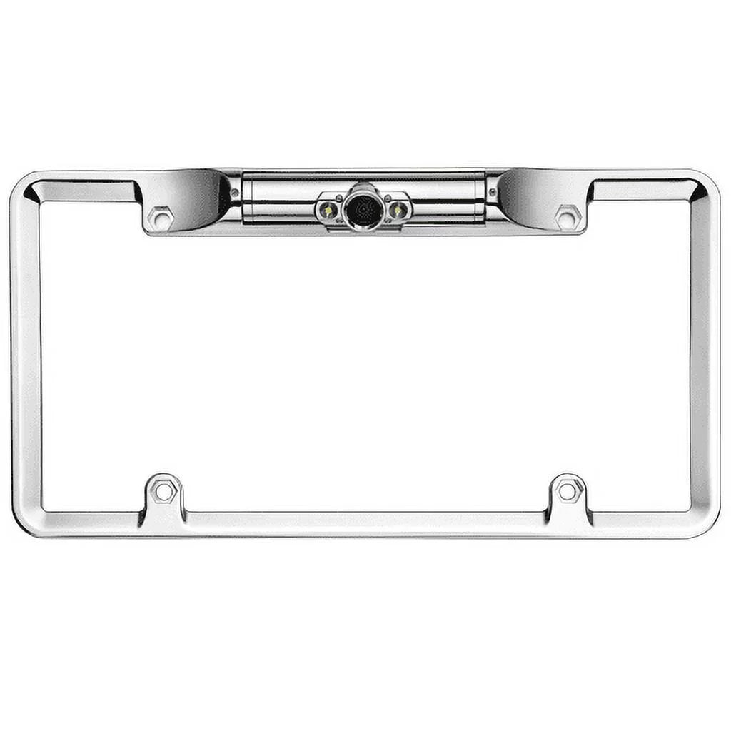 BOYO VTL200CL - Full-Frame License Plate Backup Camera with Parking Lines and LED Lights (Chrome)