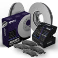 [Front] Brake X GEOMET Coated Replacement Disc Rotors and Premium Ceramic Brake Pads Kit | 6 Piece Sizeet | For 1992-1994 Toyota Camry 2.2