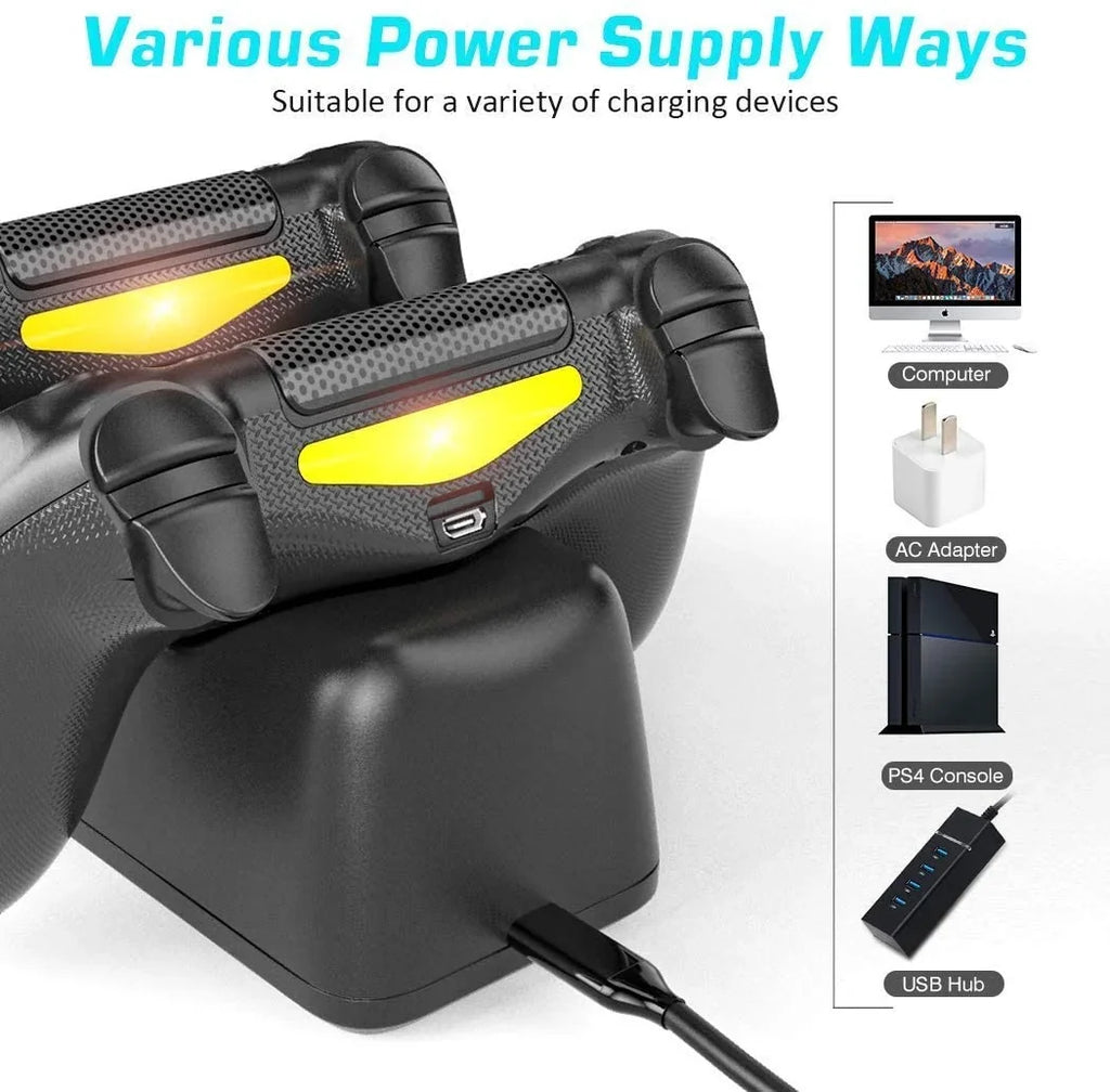 PSize4 Controller Charger Dock Sizetation, OIVO 1.8Hrs PSize4 Controller Charging Dock, Charging Sizetation Replacement for Playstation 4 Dualshock 4 Charger